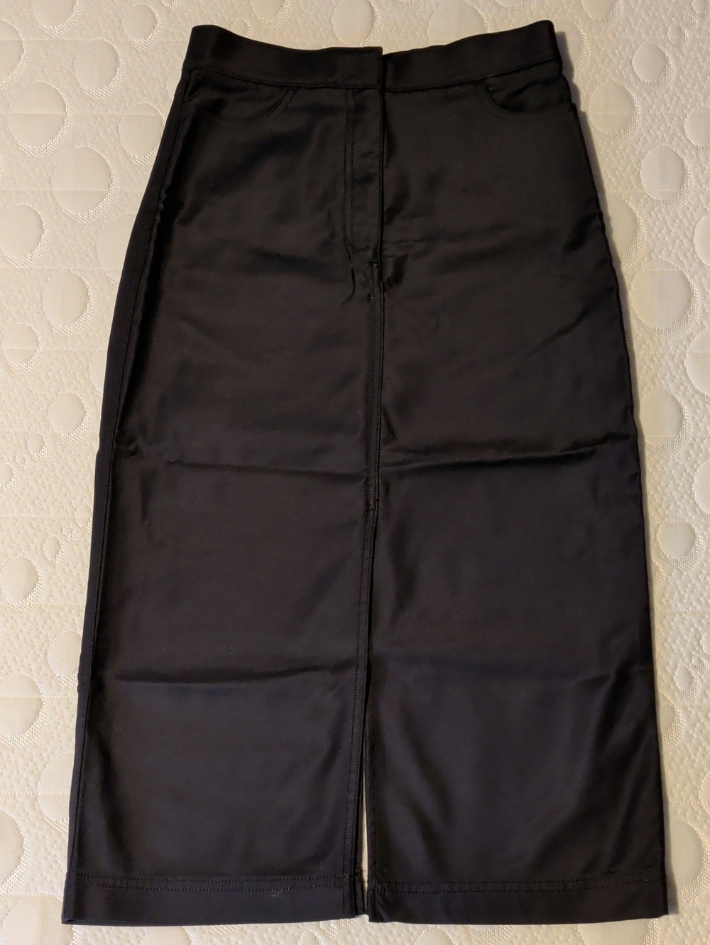 Babaton Black Pencil Skirt with Back And Front Slit